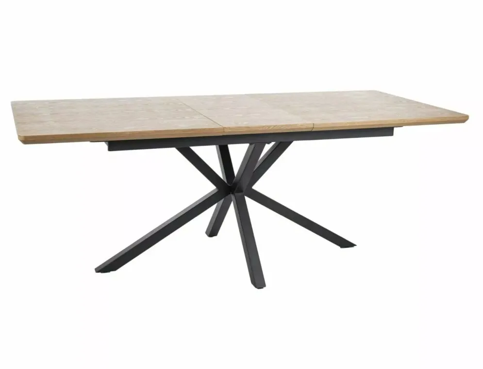 Stół rozkładany LOGAN 160(200)x90 dąb/czarny mat do jadalni I sklep meblowy MIRAT. styl LOFT