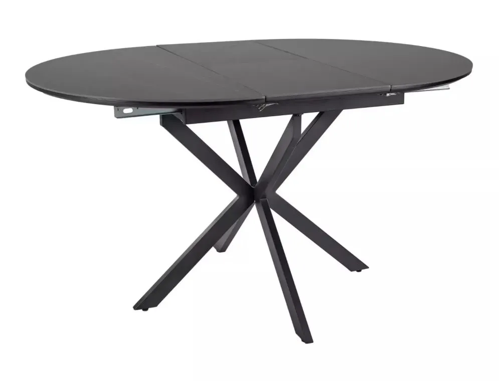 Okrągły stół ceramiczny Gaston 100-135 cm czarny marmur | MIRAT styl LOFT