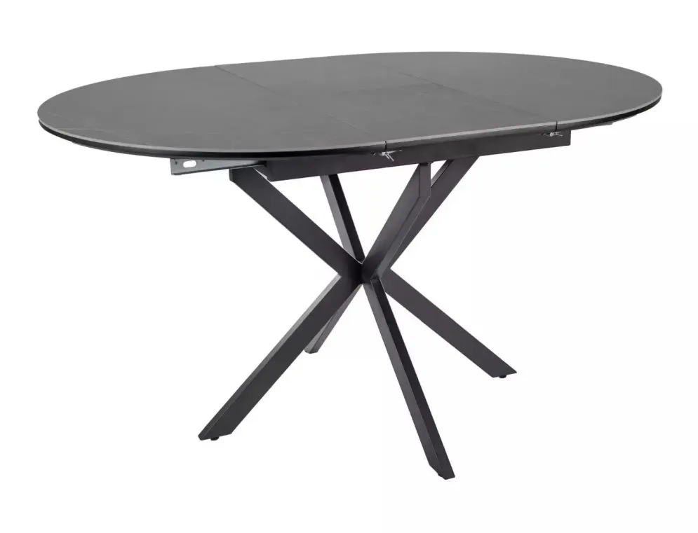 Okrągły stół ceramiczny Gaston 100(135)x100 cm szary | MIRAT styl LOFT