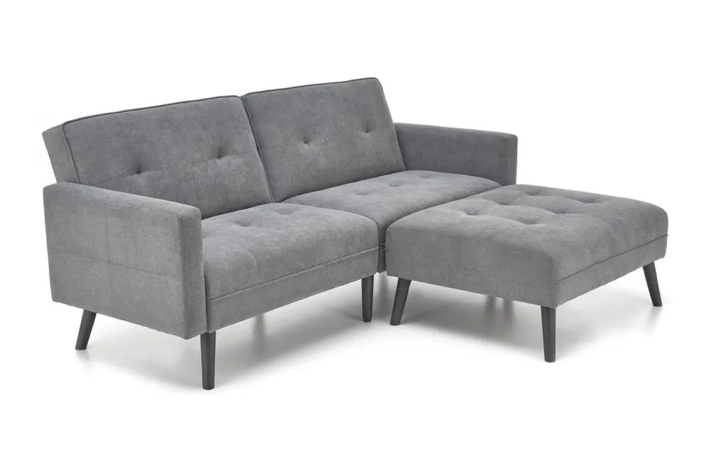 Sofa rozkładana CORNELIUS szara z podnóżkiem I sklep meblowy MIRAT.