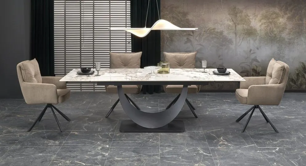 Krzesło obracane K528 cappuccino sztruks I sklep meblowy MIRAT. styl LOFT