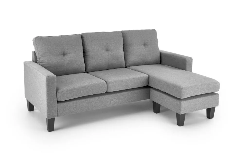 Sofa GERSON szara z podnóżkiem 3-osobowa I sklep meblowy MIRAT.