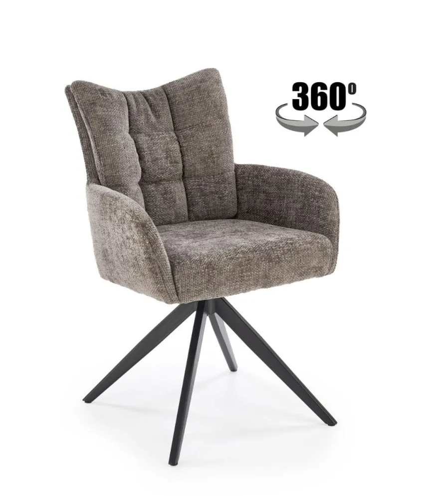 Krzesło K540 szare obracane z podłokietnikami I sklep meblowy MIRAT. styl LOFT