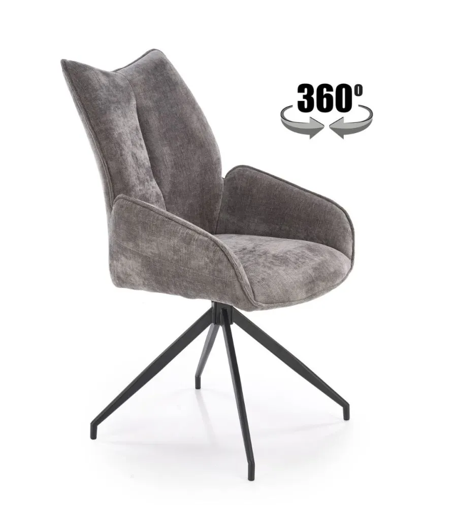 Krzesło tapicerowane K553 szare obracane 360° I sklep meblowy MIRAT. styl LOFT