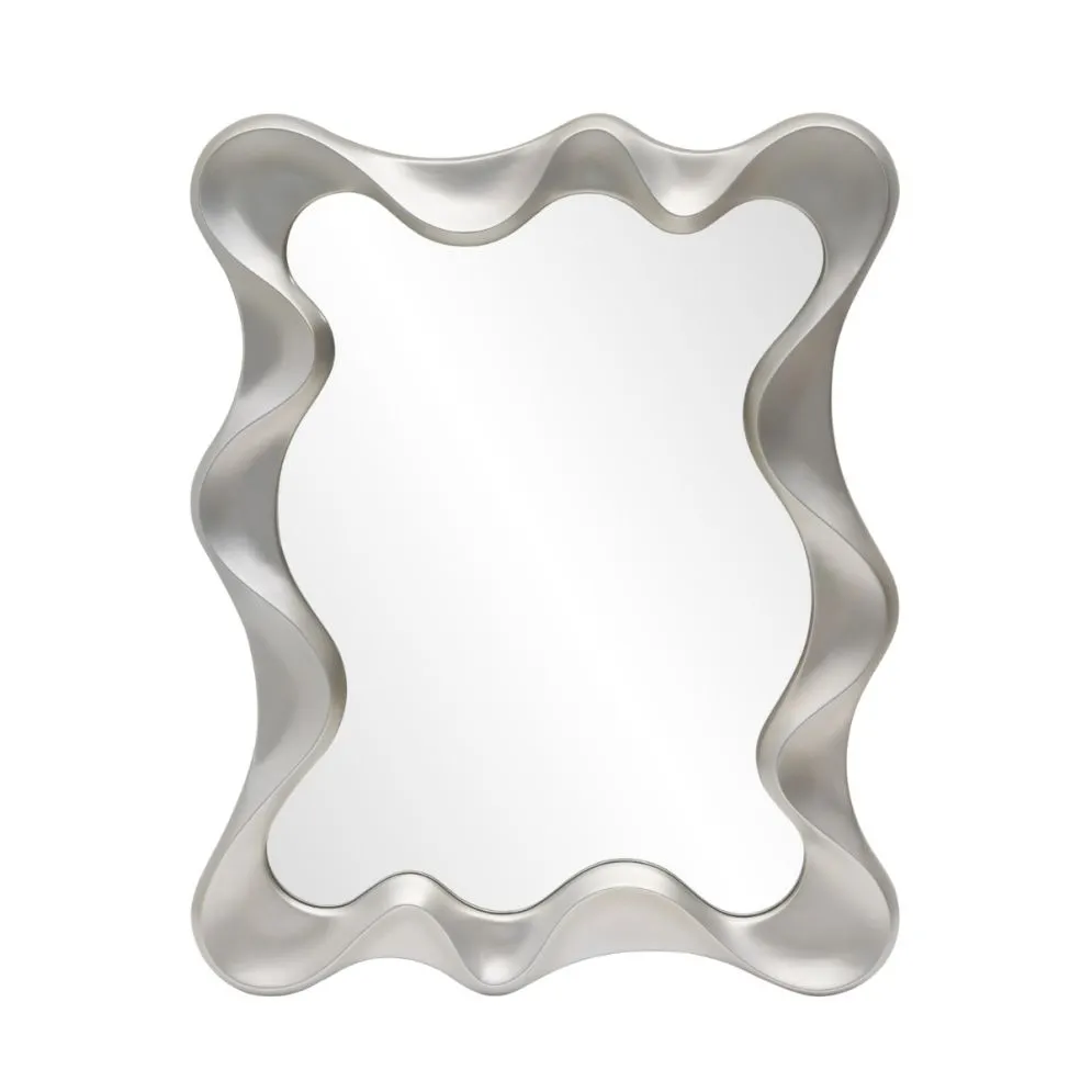 Lustro dekoracyjne DECO 70x90cm srebrne prostokątne I sklep meblowy MIRAT. styl GLAMOUR