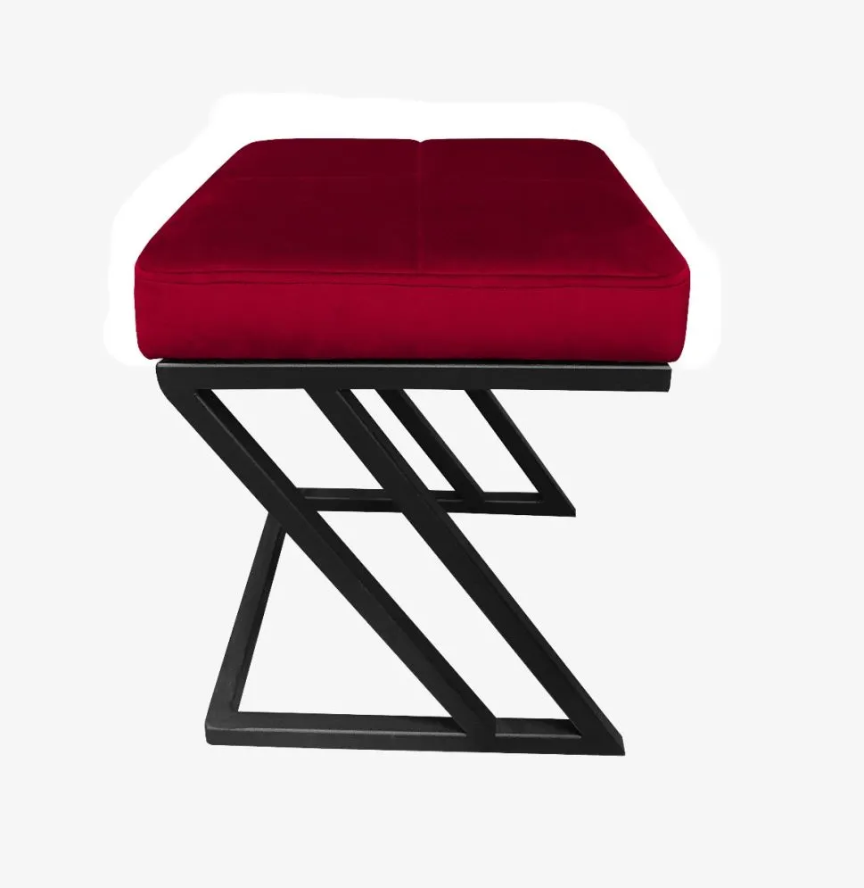 Pufa ZAZU MG VELVET bordowa na designerska w stylu loft | MIRAT. w stylu LOFT kolekcja