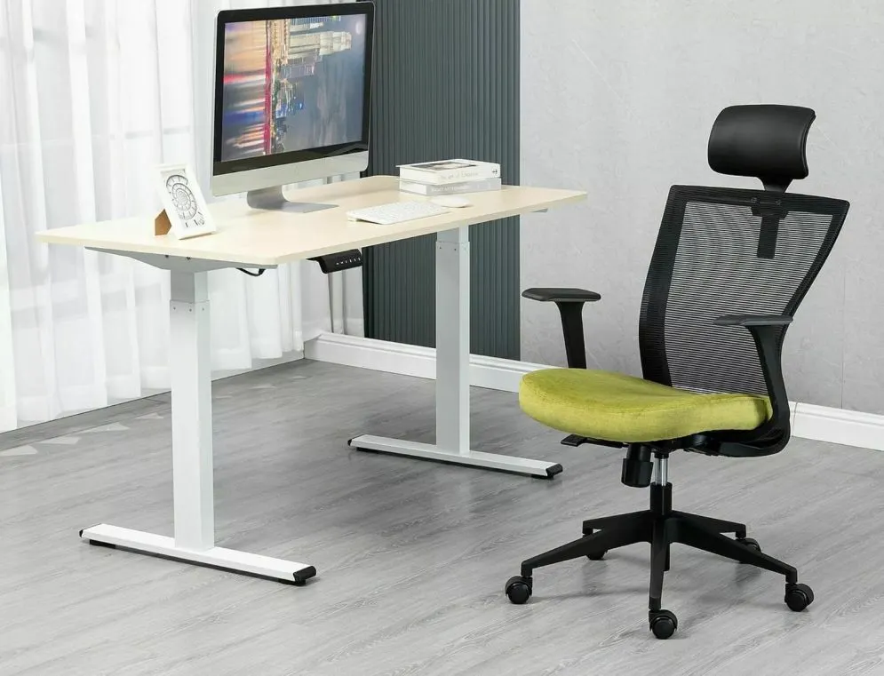 Fotel biurowy Q-328H czarny/zielony z mechanizmem MULTIBLOCK I sklep meblowy MIRAT.