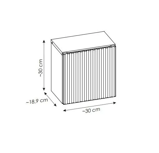 Szafka łazienkowa NOVA COAST EVOKE 1DQ 30x30cm dąb coast evoke ryflowana I sklep meblowy MIRAT. styl RYFLOWANY kolekcja NOVA