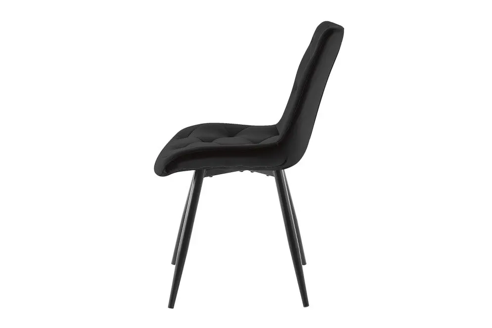 Krzesło tapicerowane RALPH VELVET czarne loftowe I sklep meblowy MIRAT. styl GLAMOUR, LOFT