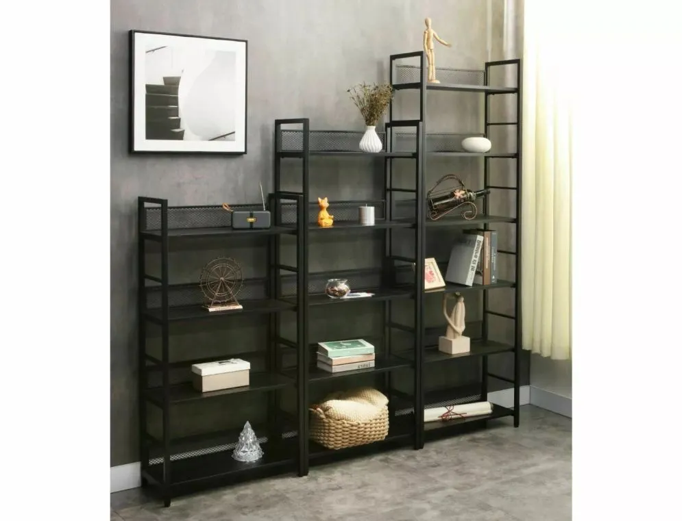 Regał na książki RAW R4 czarny/czarny mat w stylu industrialnym I sklep meblowy MIRAT. styl LOFT