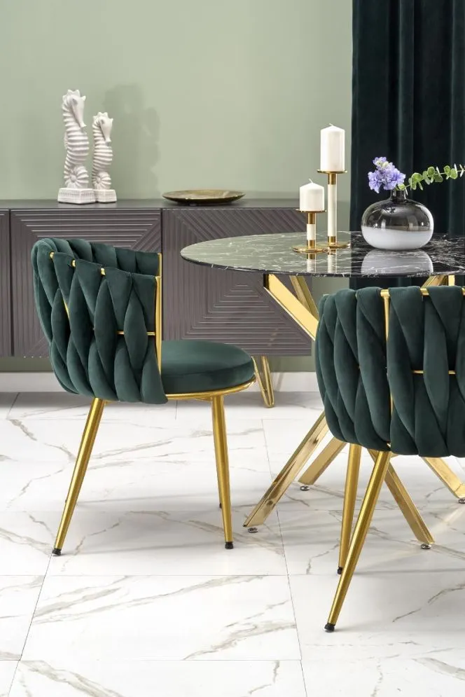 Krzesło K517 VELVET zielone w stylu glamour I sklep meblowy MIRAT. styl GLAMOUR
