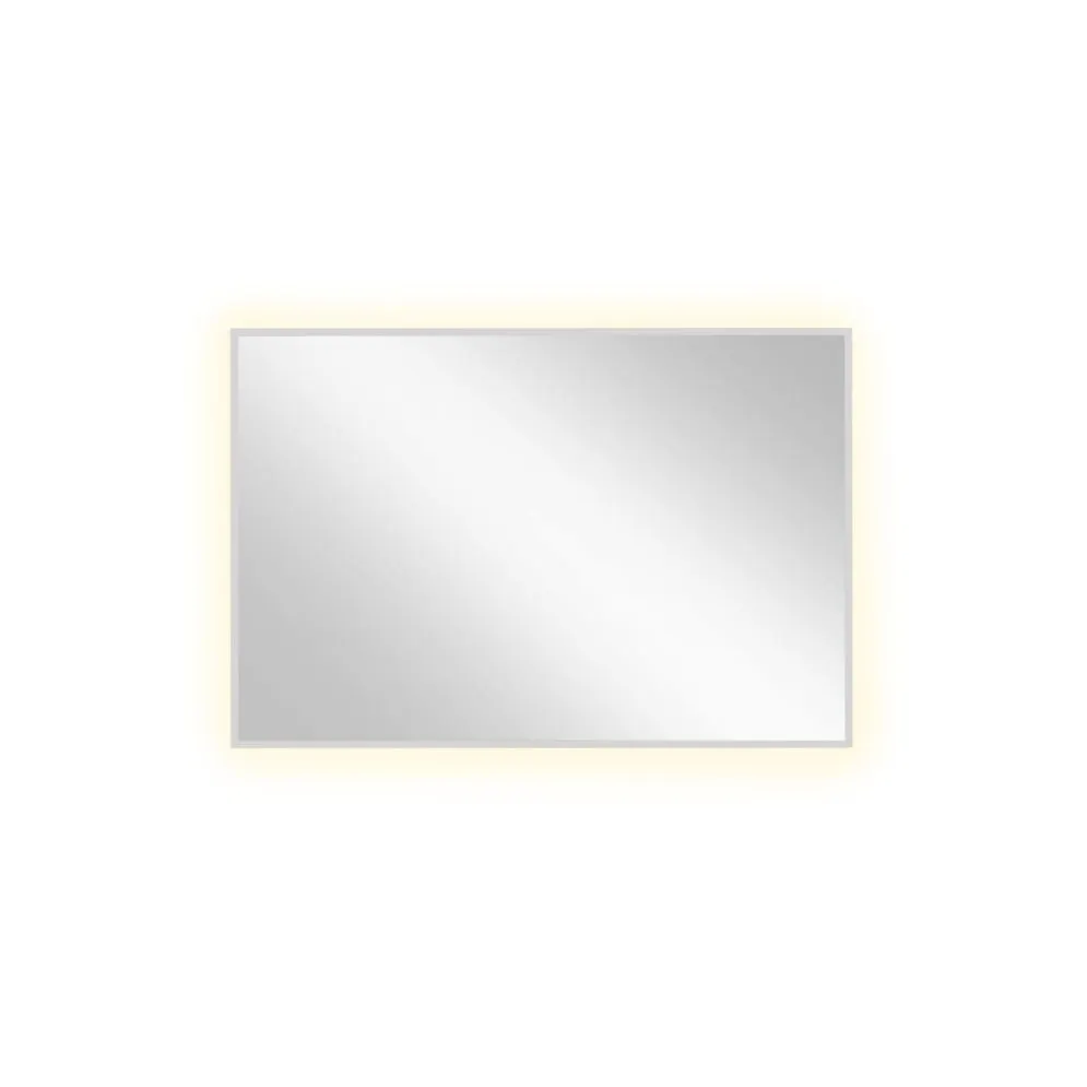 Prostokątne lustro wiszące LUMO 90x60cm białe z oświetleniem LED I sklep meblowy MIRAT.
