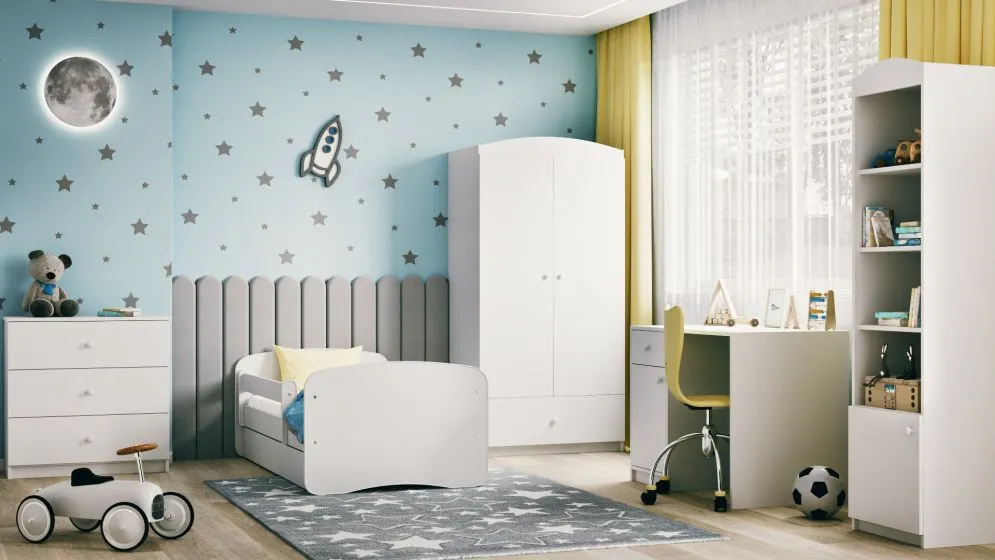 Regał BABY DREAMS biały pojedynczy na zabawki do pokoju dziecięcego | MIRAT.  kolekcja BABY DREAMS