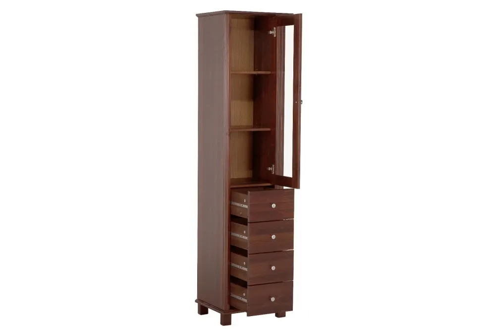 Szafka łazienkowa RETRO 45 cm brązowa drewniana słupek | MIRAT. styl KLASYCZNY kolekcja RETRO