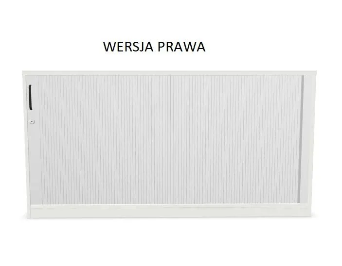 Szafka biurowa żaluzjowa EASY SPACE CABINET HRT 2-OH 160cm biała zamykana I sklep meblowy MIRAT.