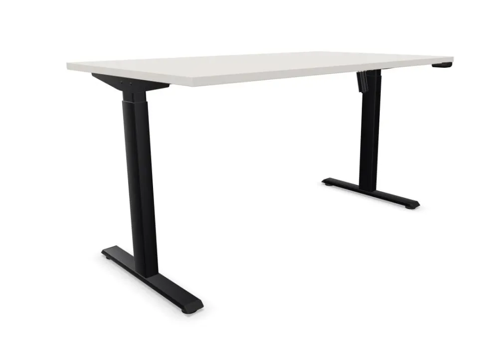 Biurko eCOMO 140x70cm platinum z regulacją do biura I sklep meblowy MIRAT.