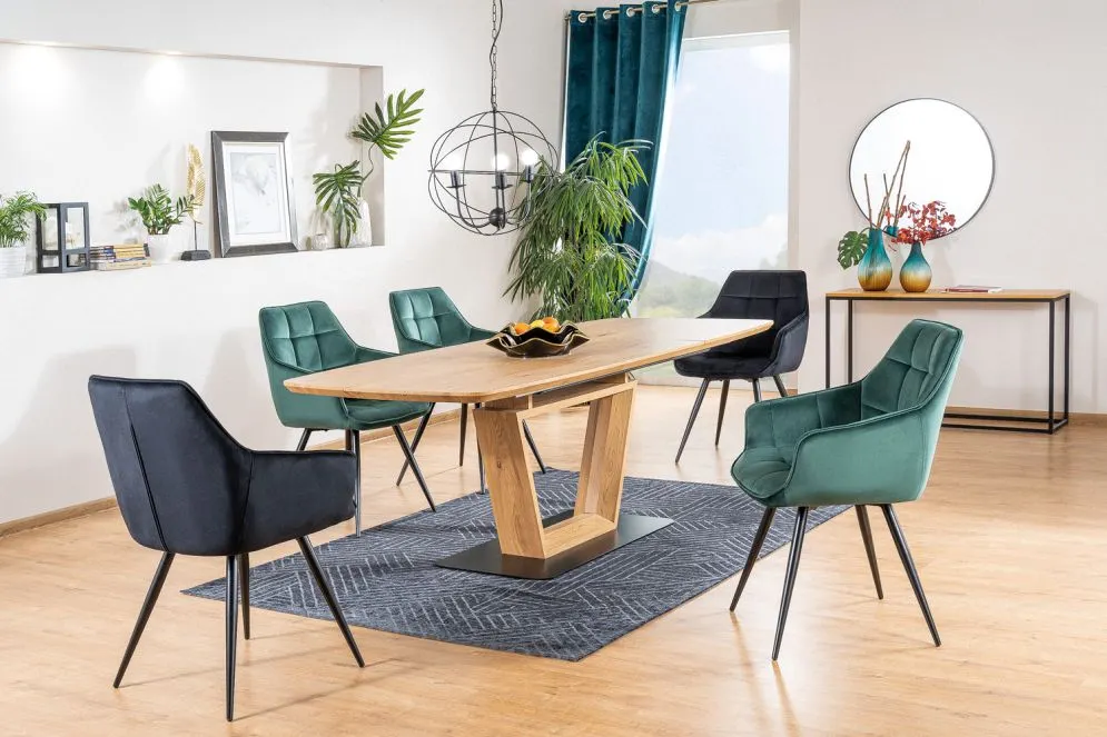 Krzesło LILIA VELVET czarne w stylu glamour do jadalni | MIRAT. styl GLAMOUR, LOFT