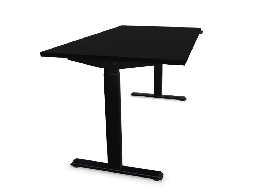 Biurko eCOMO 140x70cm czarne z regulacją biurowe I sklep meblowy MIRAT.