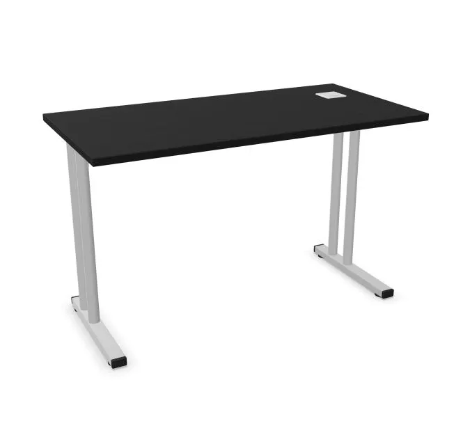 Biurko EASY SPACE C-LEG RC 120x60cm czarne grafitowe metalowe I sklep meblowy MIRAT.