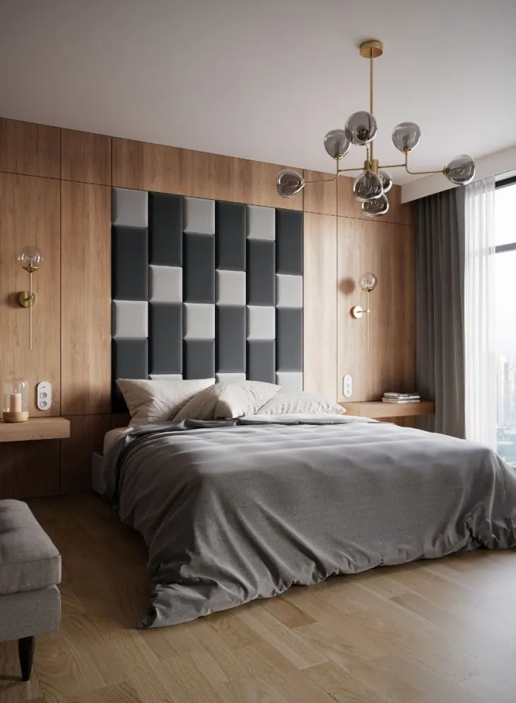 Panel tapicerowany SQUARE 30x30 ciemnoszary ścienny I sklep meblowy MIRAT.