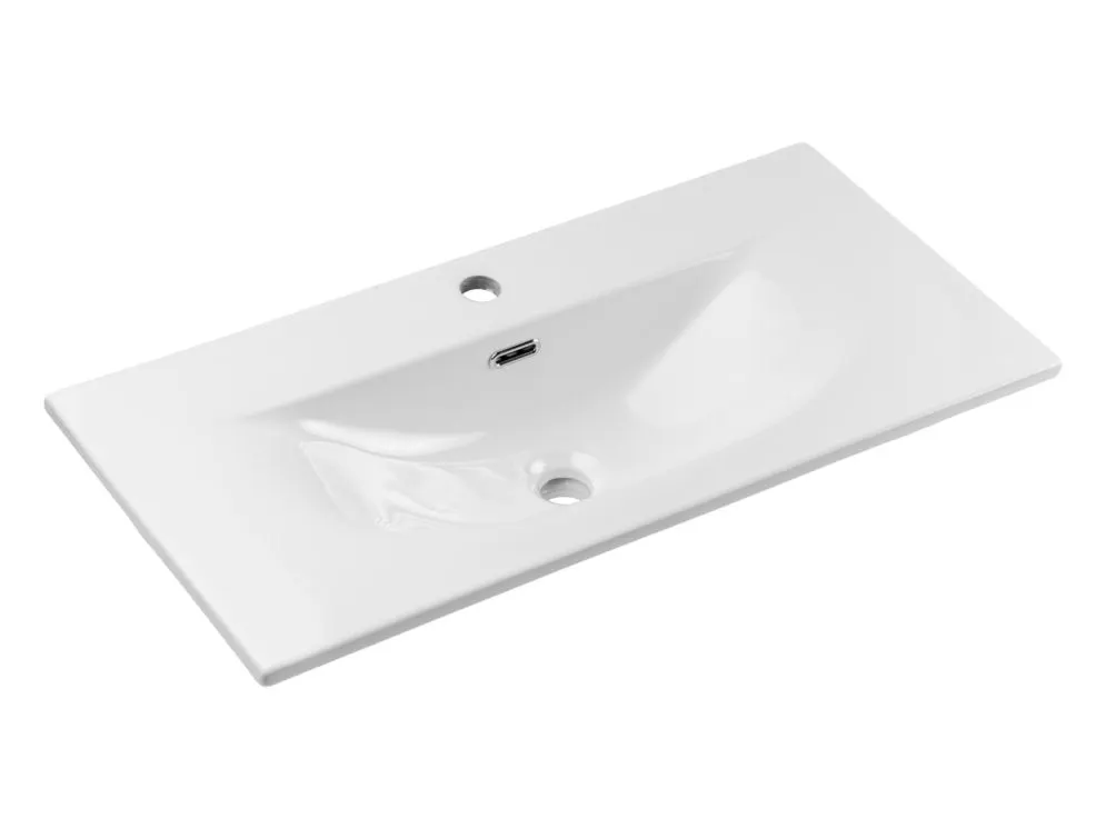 Szafka pod umywalkę NOVA BLACK 82-80-2S 80cm czarna nowoczesna I sklep meblowy MIRAT. styl RYFLOWANY