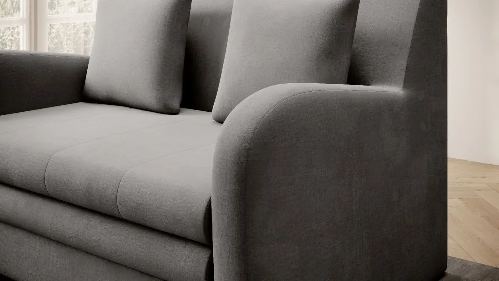 Sofa rozkładana z funkcją spania ARIO szara minimalistyczna I sklep meblowy MIRAT.