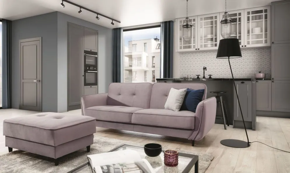 Sofa rozkładana BELLIS VELVET granatowa I sklep meblowy MIRAT.