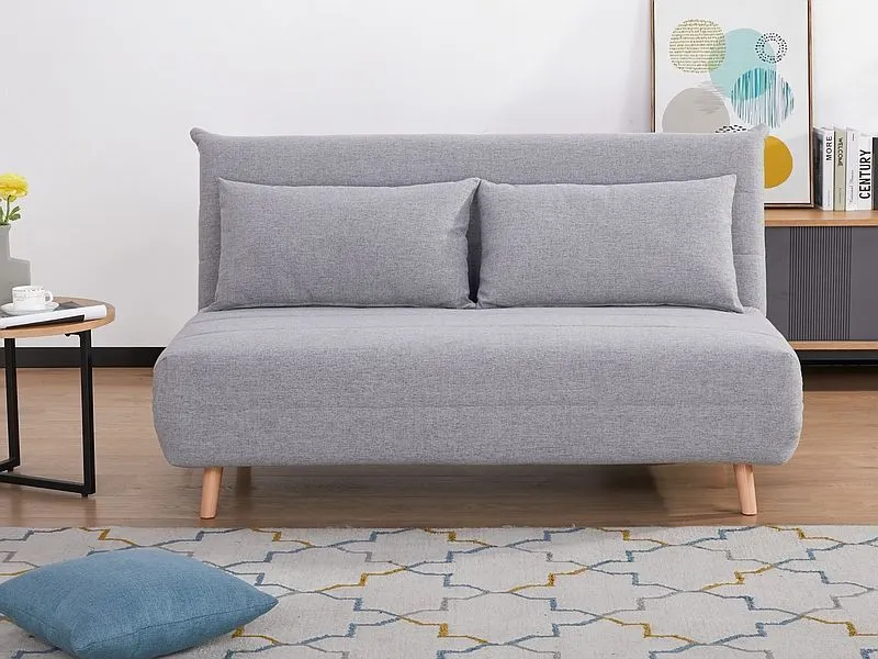 Sofa rozkładana z funkcją spania SPIKE II szara w stylu skandynawskim | MIRAT. styl SKANDYNAWSKI