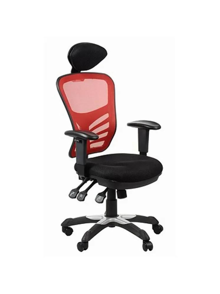 Fotel biurowy SPRINT czerwony/czarny z podłokietnikami | MIRAT.