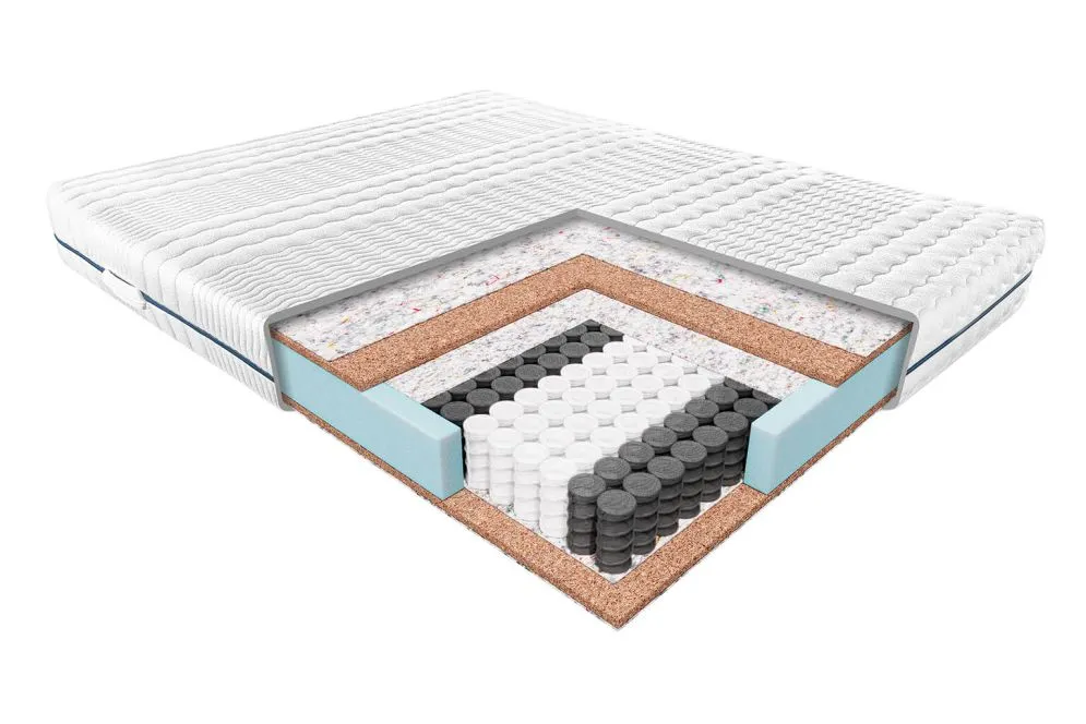 Materac kieszeniowy EREBU 200x200 ze zdejmowanym pokrowcem | MIRAT.