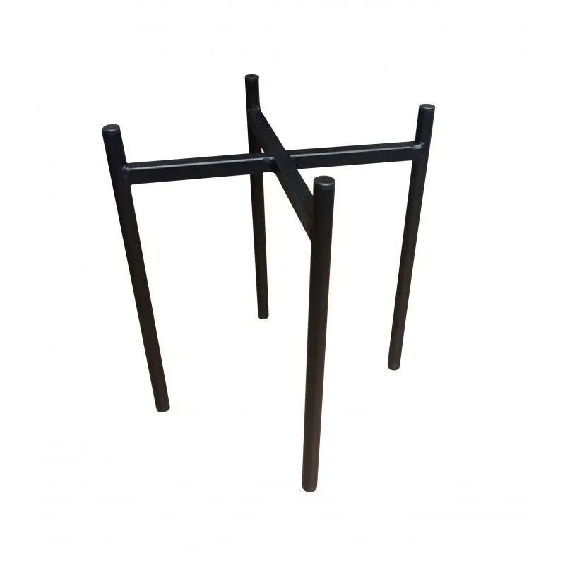 Taboret TORIN BL VELVET ciemno szary na metalowych nogach | MIRAT.