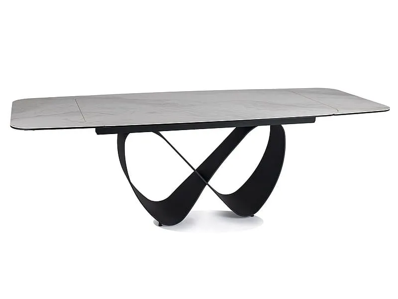 Stół ceramiczny Infinity 160(240)x95 cm z podstawą w kształcie nieskończoności | MIRAT styl LOFT