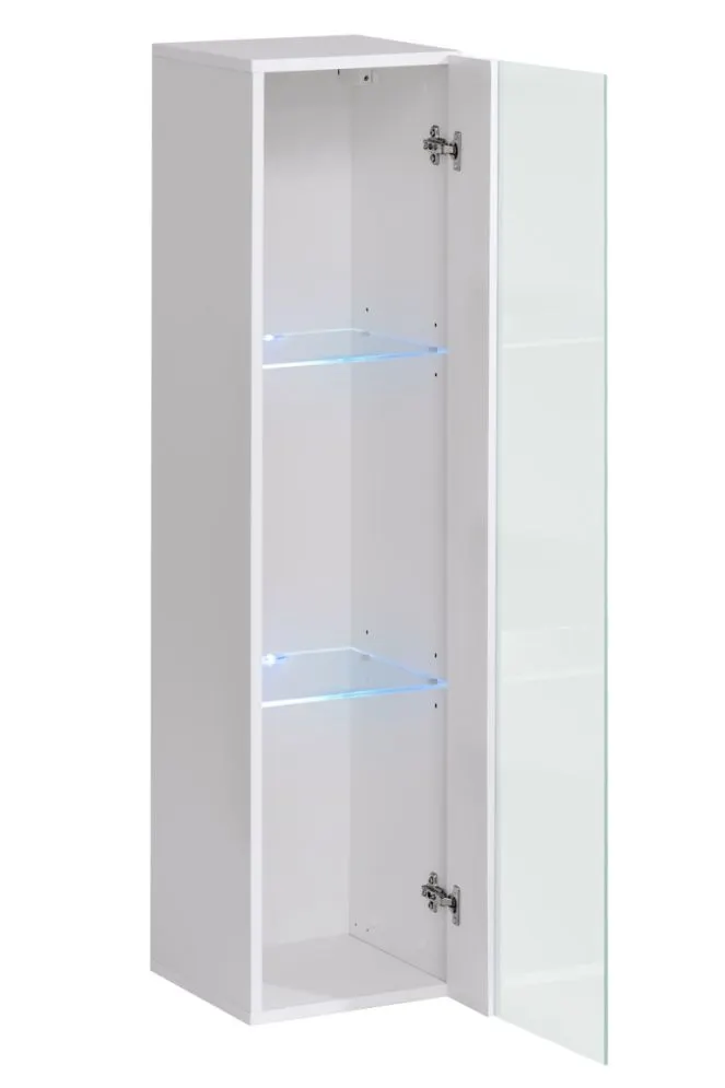 Meblościanka SWITCH LAMEL XIII biała/dąb wotan z oświetleniem LED I sklep meblowy MIRAT. styl RYFLOWANY