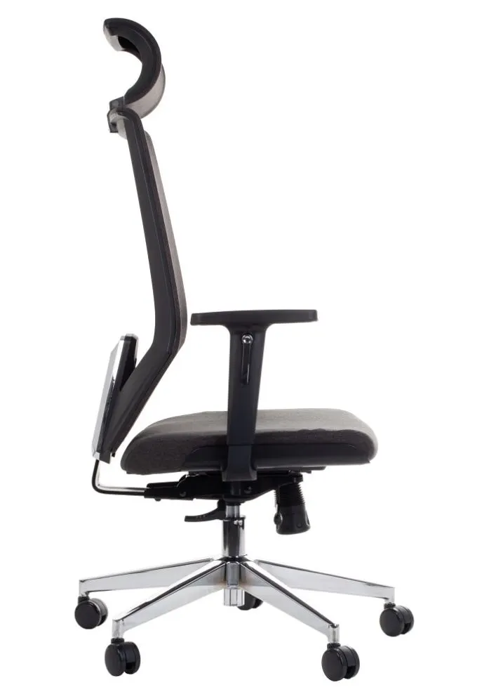 Fotel biurowy ZN-805-C szary nowoczesny | MIRAT.