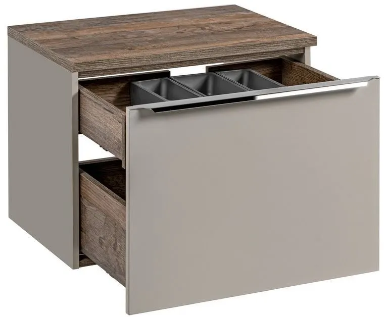 Szafka pod umywalkę nablatową SANTA FE TAUPE 80 szara krzemowa COMAD | MIRAT. styl LOFT kolekcja SANTA FE TAUPE