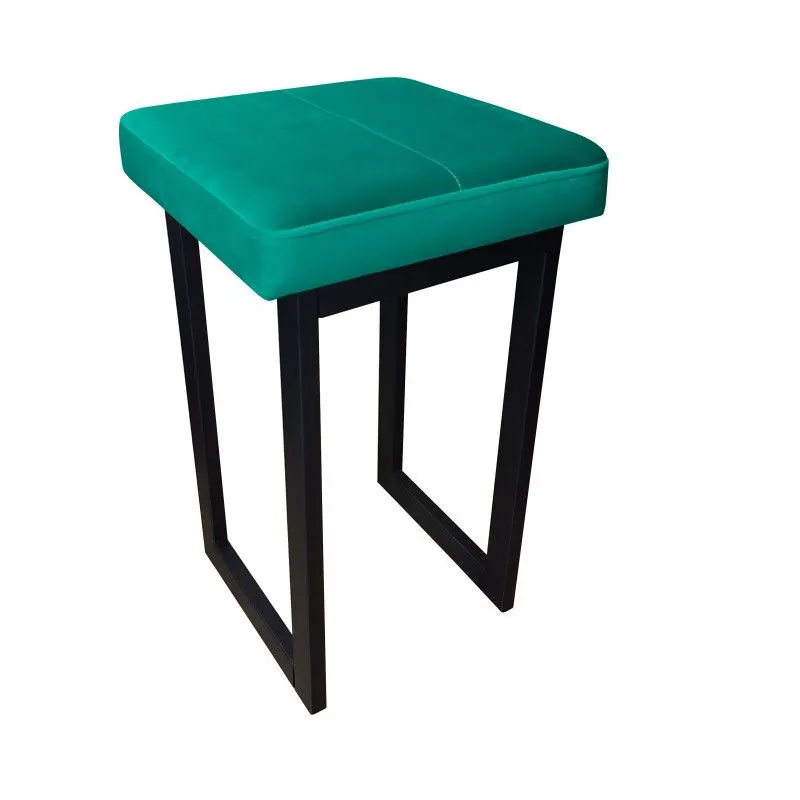Taboret MAESTRO LOW MG VELVET morski na metalowych nogach | MIRAT. w stylu  kolekcja