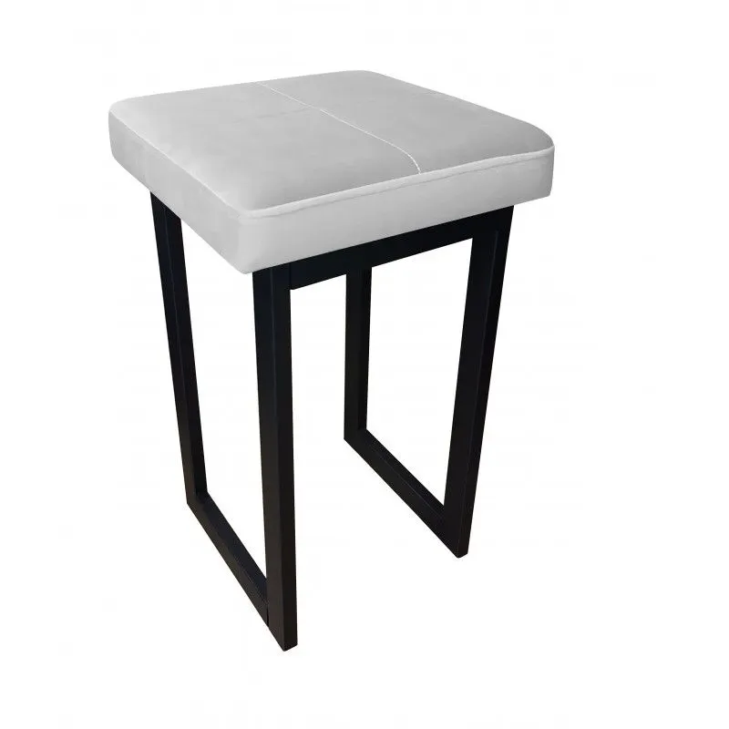 Taboret MAESTRO LOW MG VELVET jasno szary na metalowych nogach | MIRAT. w stylu kolekcja