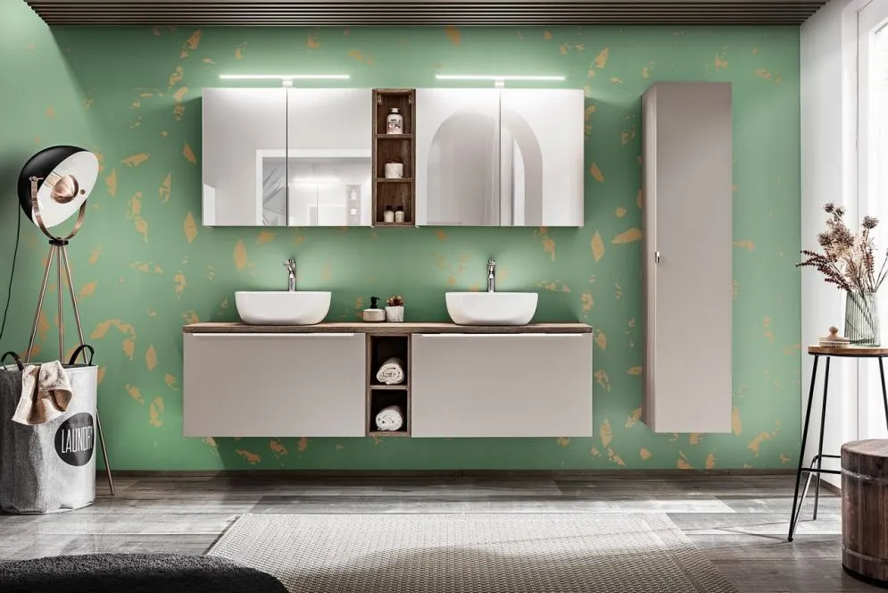 Szafka pod umywalkę nablatową SANTA FE TAUPE 80 szara krzemowa COMAD | MIRAT. styl LOFT kolekcja SANTA FE TAUPE