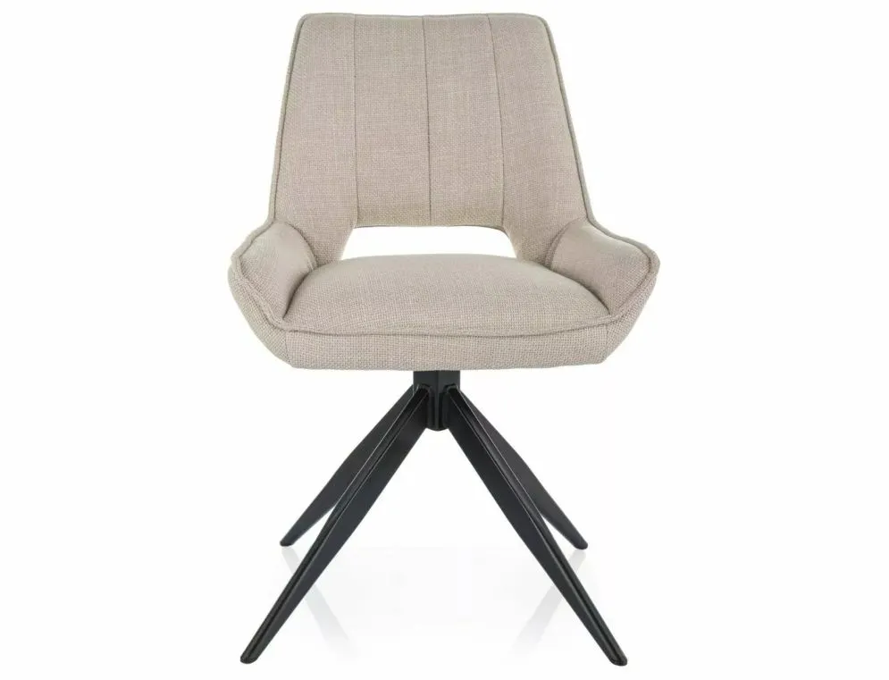 Krzesło tapicerowane TELLO BJORN jasnobeżowe obracane minimalistyczne I sklep meblowy MIRAT. styl LOFT