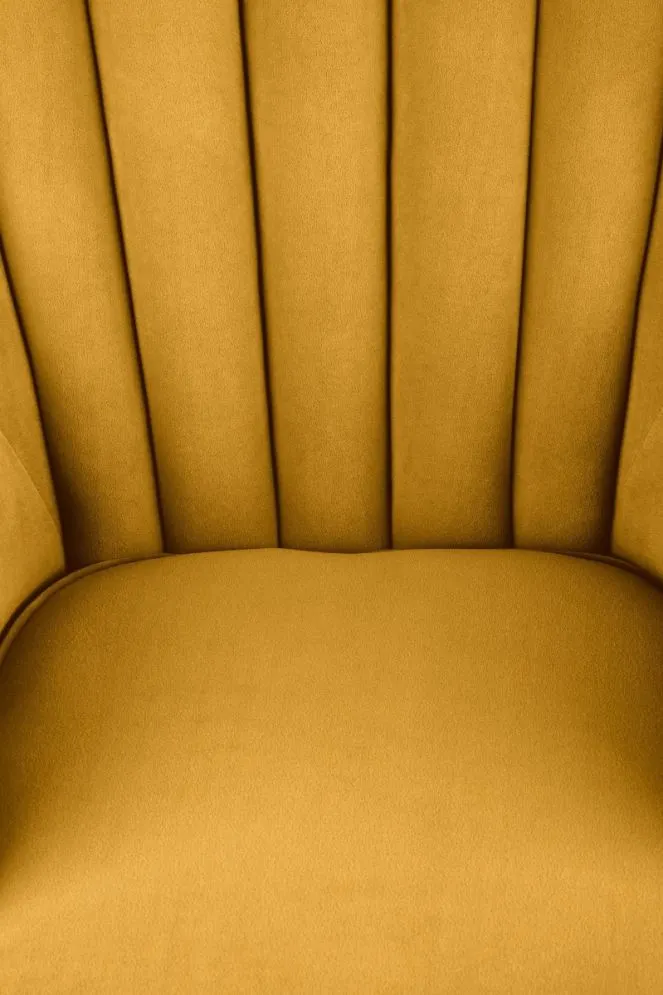 Fotel do salonu TITAN VELVET musztardowy w stylu ludwikowskim | MIRAT. w stylu  kolekcja
