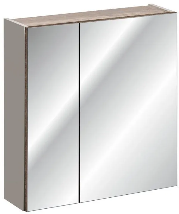 Szafka łazienkowa SANTA FE TAUPE 60 szara krzemowa z lustrem COMAD | MIRAT. styl LOFT kolekcja SANTA FE TAUPE
