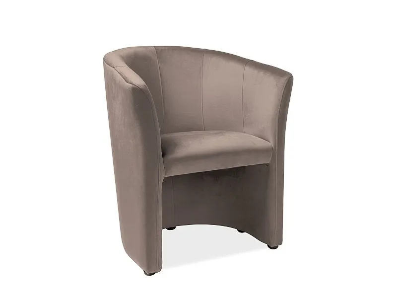 Fotel TM-1 VELVET beżowy tapicerowany | MIRAT. w stylu  kolekcja TM