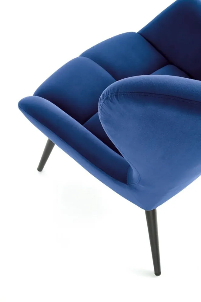 Fotel uszak TYRION VELVET granatowy do salonu | MIRAT. w stylu LOFT kolekcja