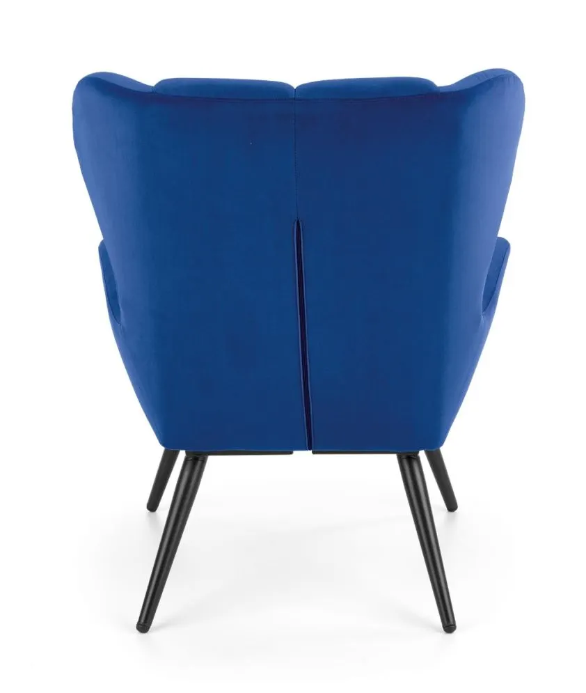 Fotel uszak TYRION VELVET granatowy do salonu | MIRAT. w stylu LOFT kolekcja