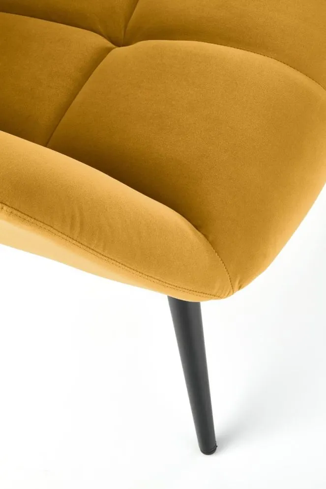 Fotel uszak TYRION VELVET musztardowy do salonu | MIRAT. w stylu LOFT kolekcja