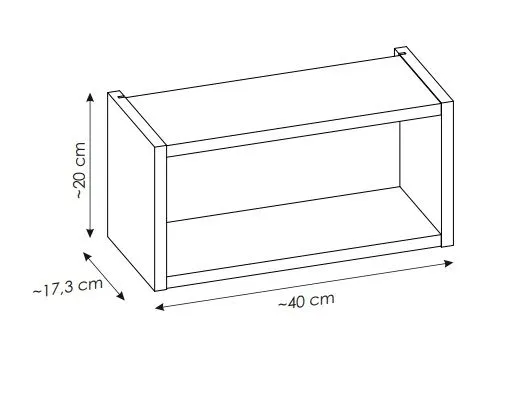 Półka wisząca NOVA COAST EVOKE 40x20cm dąb coast evoke otwarta I sklep meblowy MIRAT. styl SKANDYNAWSKI kolekcja NOVA