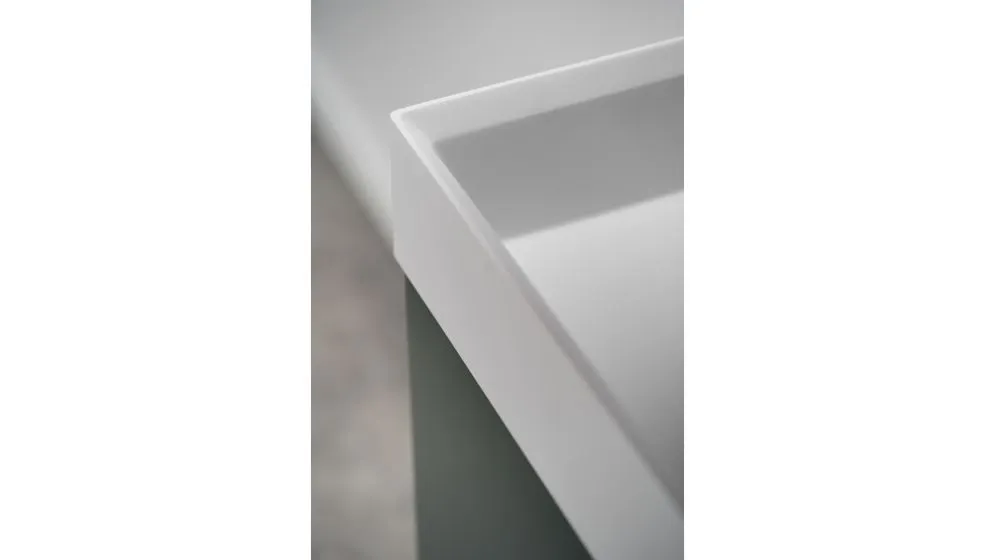 Umywalka meblowa UNIQ 50 cm Solid Surface biała mat bez otworu | MIRAT