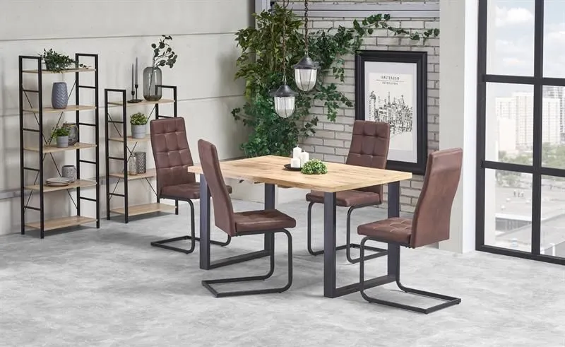 Stół VENOM 135(185)x90 dąb wotan | MIRAT. w stylu LOFT kolekcja
