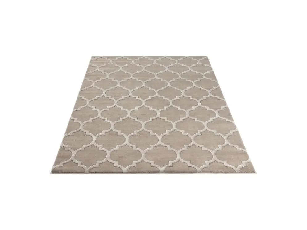 Dywan VERIDIAN BEIGE 120x180 beżowy marokańska koniczyna I sklep meblowy MIRAT.