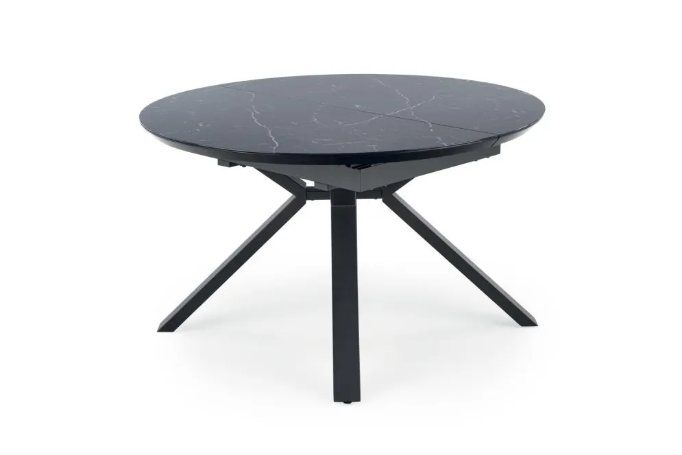 Stół rozkładany VERTIGO 130(180)x130 czarny marmur okrągły | MIRAT. w stylu LOFT kolekcja